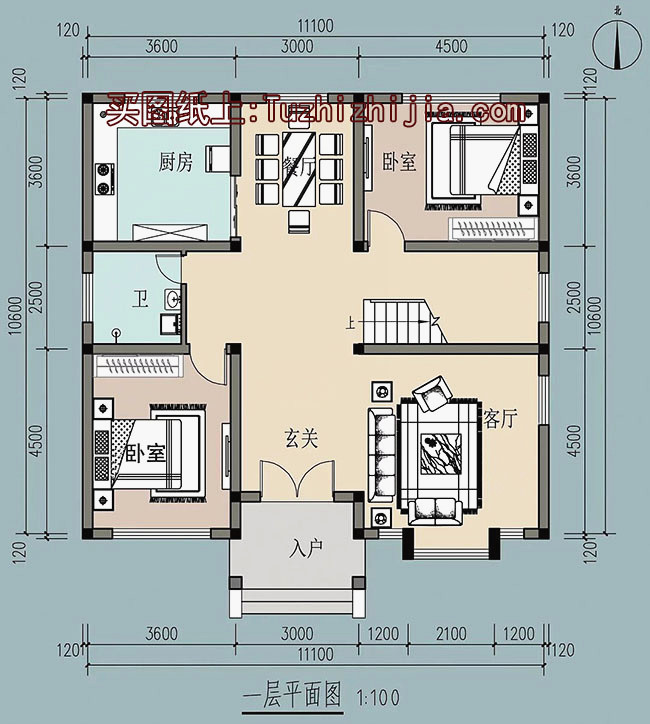 120平米農村房屋設計圖，一到三層別墅戶型都有！