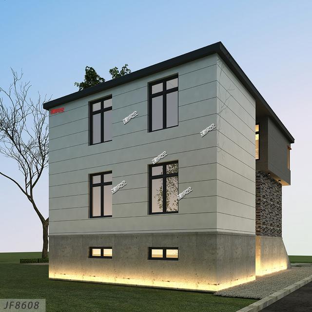 小占地別墅設計圖，外觀時尚新潮，還有地下車庫哦！