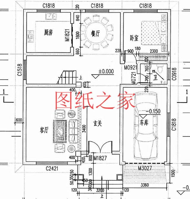 多臥室的三層別墅設計圖，適合大家族，五世同堂也住得下。