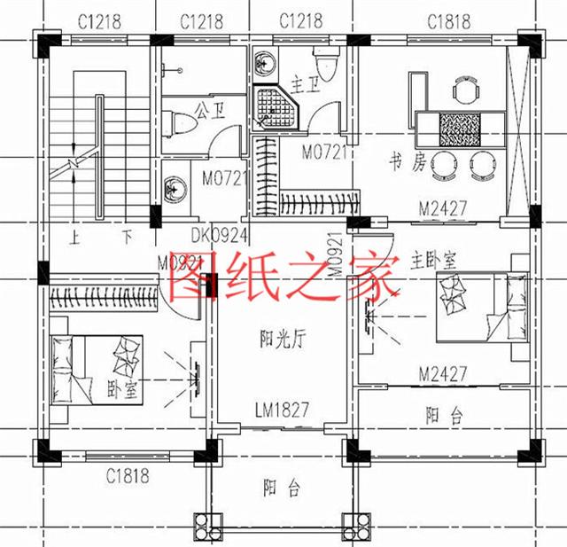 多臥室的三層別墅設計圖，適合大家族，五世同堂也住得下。