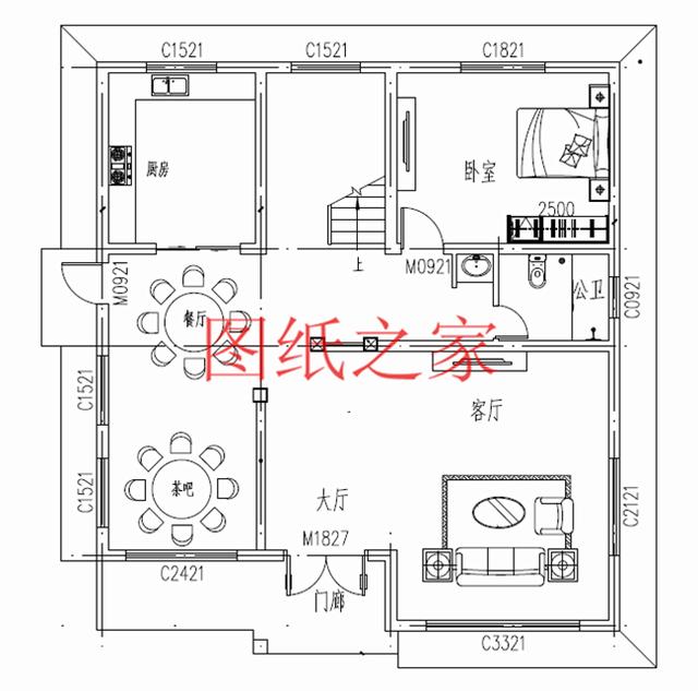 多臥室的三層別墅設計圖，適合大家族，五世同堂也住得下。