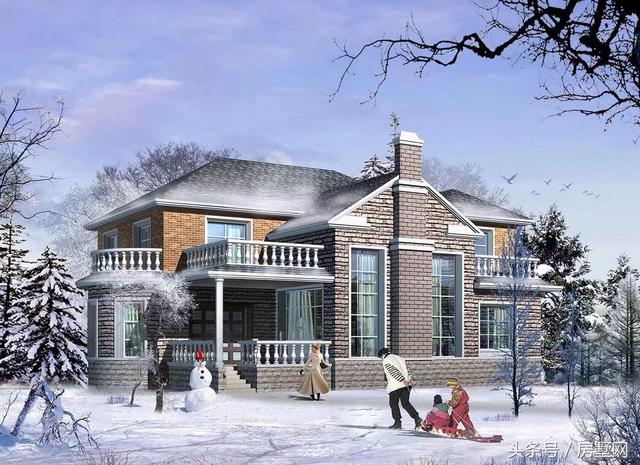 北方雪景別墅設計圖，猶如置身童話世界，非常夢幻！