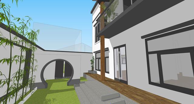 新中式別墅設計圖，三層鄉村復古別墅。