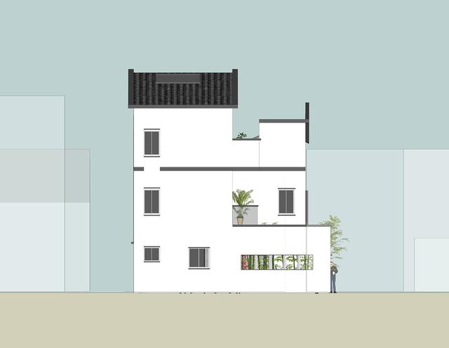 新中式別墅設計圖，三層鄉村復古別墅。