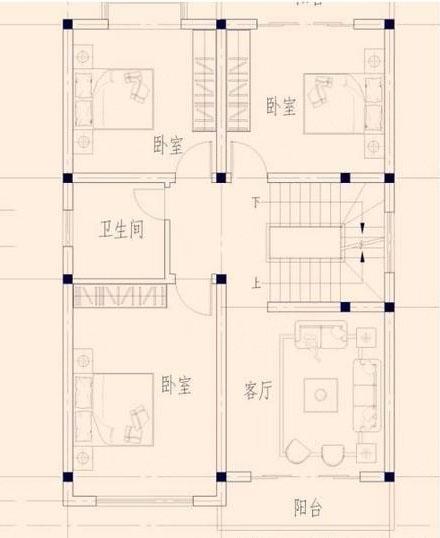 開間8、9米的兩款自建房，占地小，格局優(yōu)良，值得參考。