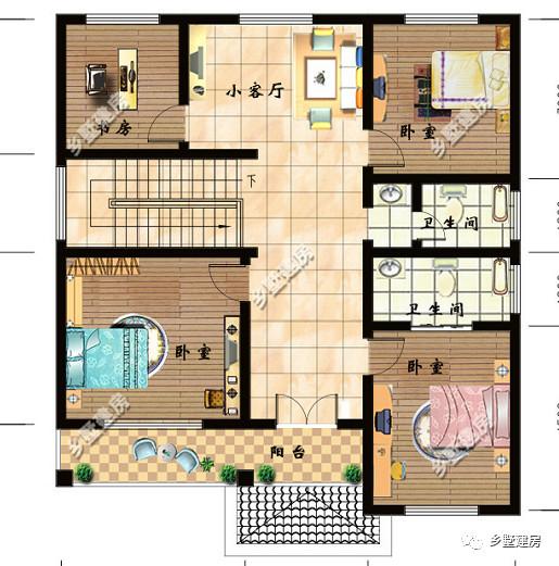 11X12米農村自建房，設計親民，麻雀雖小，五臟俱全。