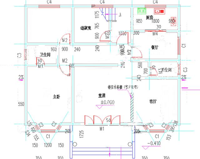 飄窗小別墅設計圖，上有閣樓，既隔熱又洋氣！