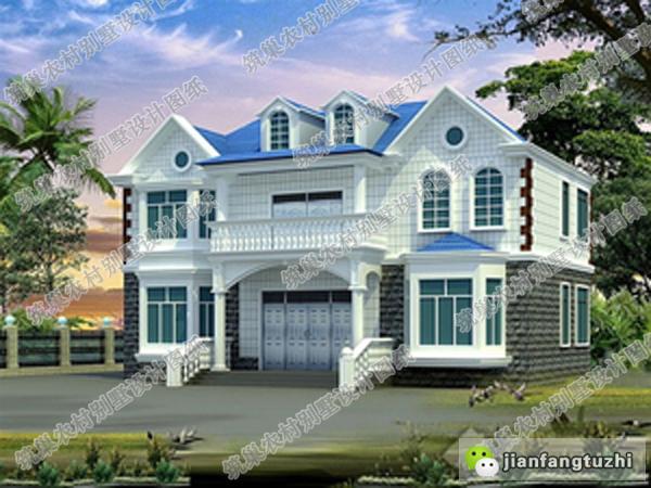 飄窗小別墅設計圖，上有閣樓，既隔熱又洋氣！