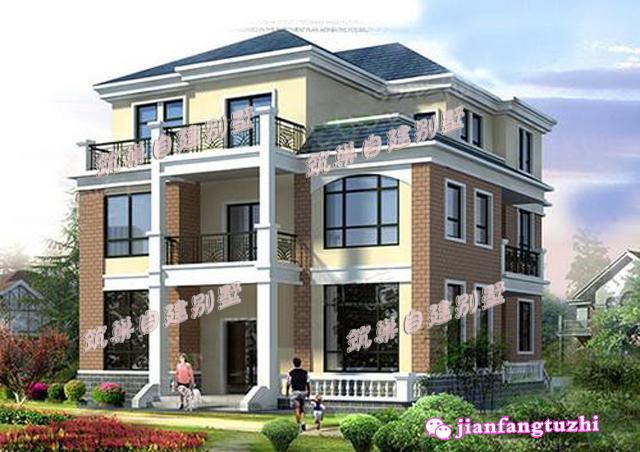 150㎡新農(nóng)村三層帶露臺別墅設(shè)計圖，歡迎選購。