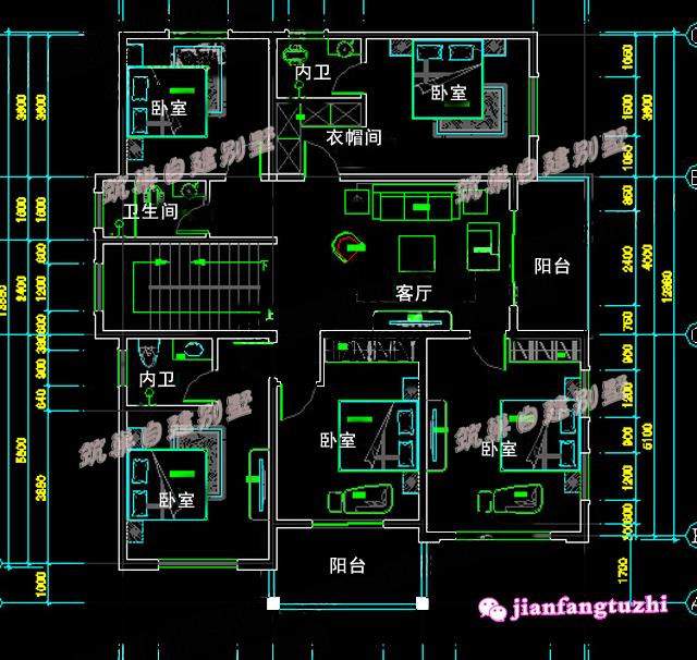 150㎡新農(nóng)村三層帶露臺別墅設(shè)計圖，歡迎選購。