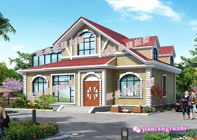 一層別墅設(shè)計(jì)圖，小洋房，外觀艷麗，大氣優(yōu)雅。