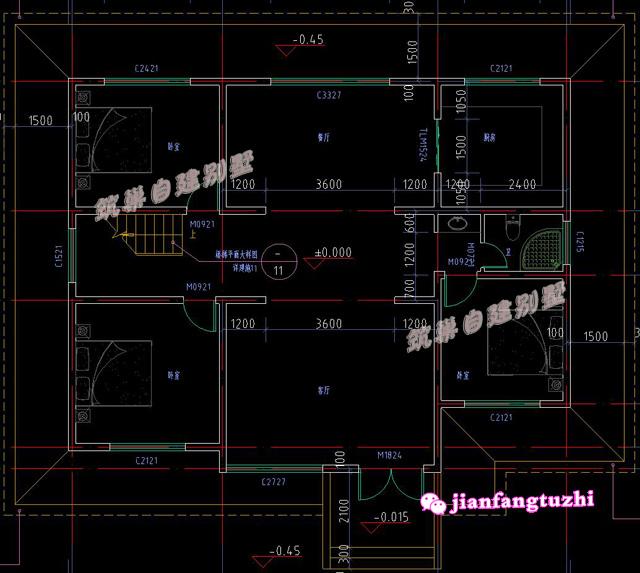 一層別墅設(shè)計(jì)圖，小洋房，外觀艷麗，大氣優(yōu)雅。