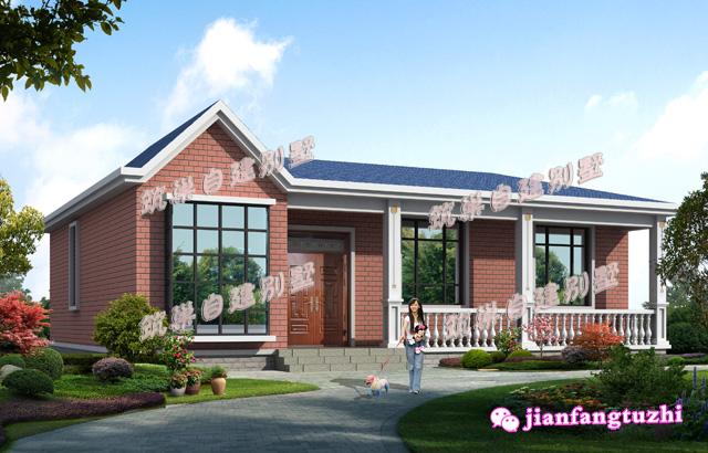 一層別墅設(shè)計(jì)圖，小洋房，外觀艷麗，大氣優(yōu)雅。