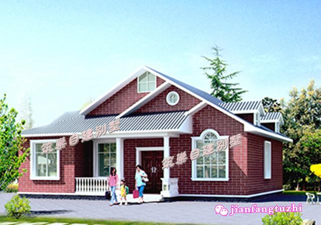 一層別墅設(shè)計(jì)圖，小洋房，外觀艷麗，大氣優(yōu)雅。