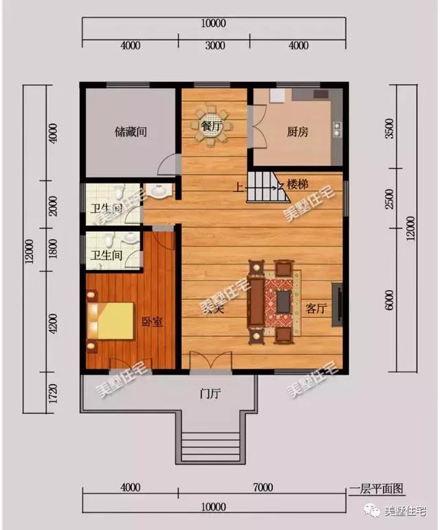 占地120平左右的別墅設計圖，美觀實用，適合每家每戶。