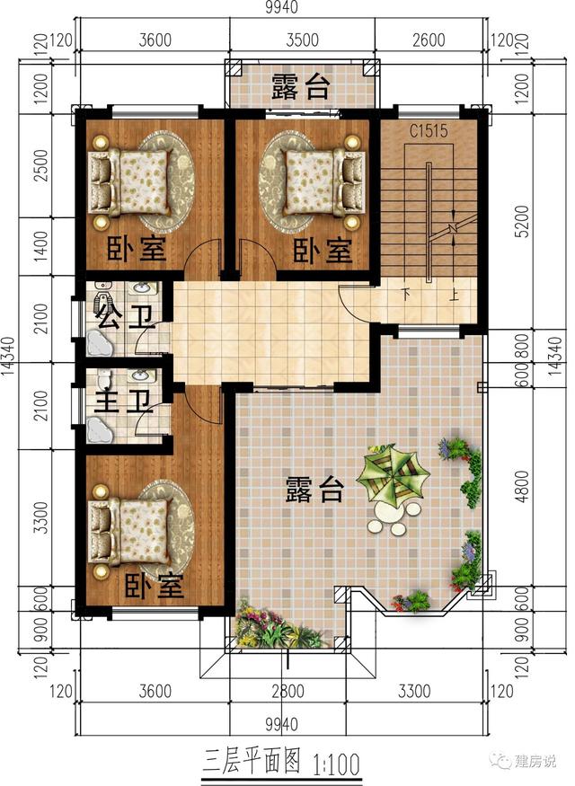 三層帶車庫的別墅設計圖，造價30W，享受優質生活！
