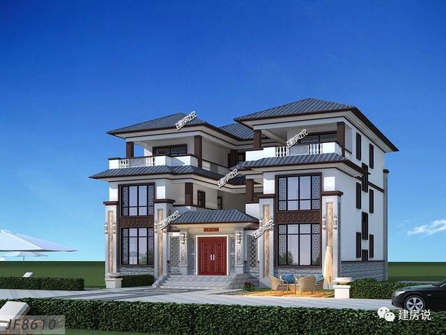 新型中式別墅設計圖，室內布局超贊，外觀獨特亮眼。