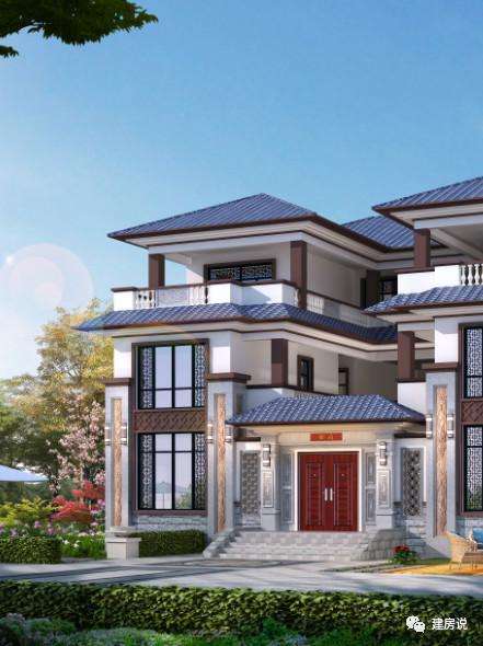 新型中式別墅設計圖，室內布局超贊，外觀獨特亮眼。