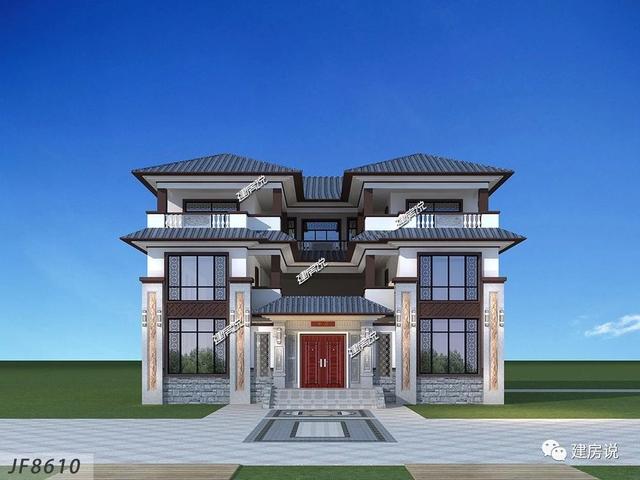 新型中式別墅設計圖，室內布局超贊，外觀獨特亮眼。