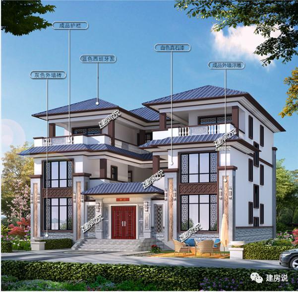 新型中式別墅設計圖，室內布局超贊，外觀獨特亮眼。