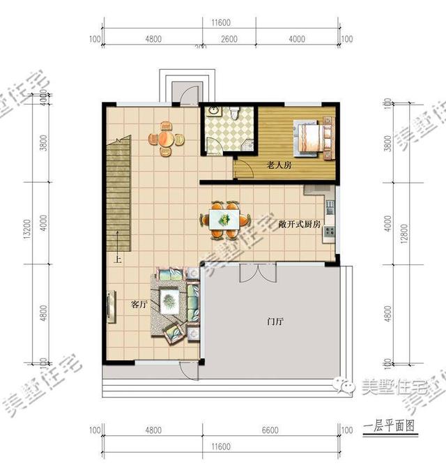 兩層別墅設(shè)計(jì)圖，老人房+玻璃屋頂，主體28W搞定！