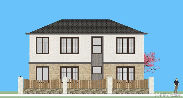 北京43萬歐式別墅設(shè)計圖，景觀院墻超大露臺，引得鄉(xiāng)親參觀！