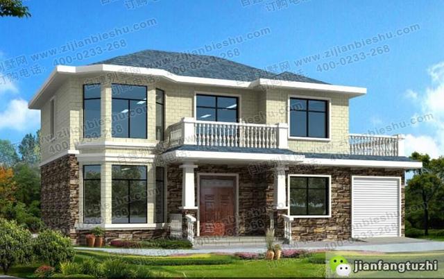 歐式田園風格農村二層自建房，主體25萬，150平米4廳5臥帶車庫。