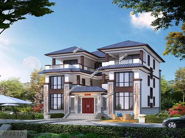 新中式別墅設計圖，彰顯家業，愿您人丁興旺！