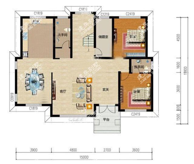 爆款開間15m別墅設(shè)計圖，設(shè)計新穎獨特，立體感十足
