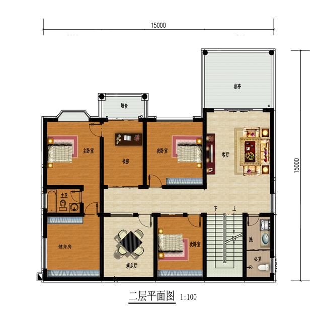 爆款開間15m別墅設(shè)計圖，設(shè)計新穎獨特，立體感十足