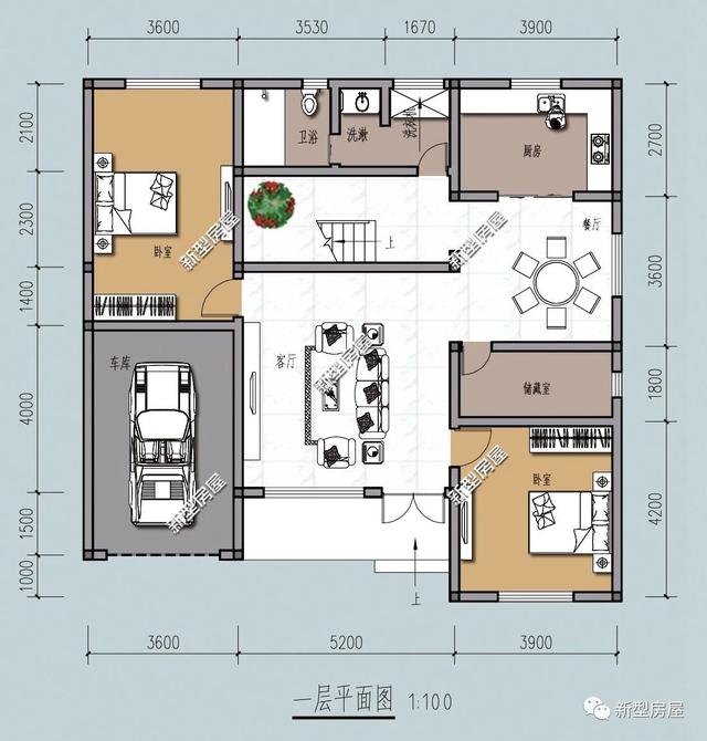 3套帶車庫露臺的別墅設計圖，實拍圖太美第2套30W就能建