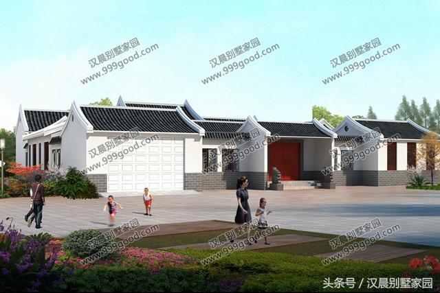 農(nóng)村四合院別墅設(shè)計(jì)圖，古香古氣，典雅而不失新穎。