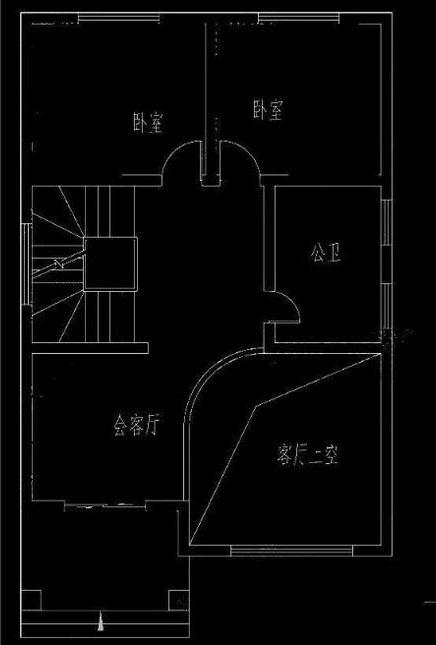 小戶型別墅設計圖，挑空客廳設計，五室三廳非常實用