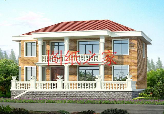 130平的二層別墅設(shè)計圖，外觀精美布局實用，造價只要30W。