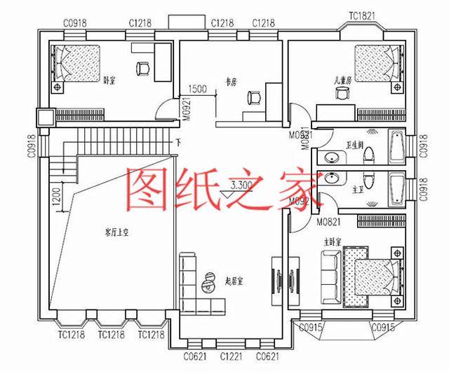 寬敞明亮的二層別墅設計圖，簡約大方、與眾不同！