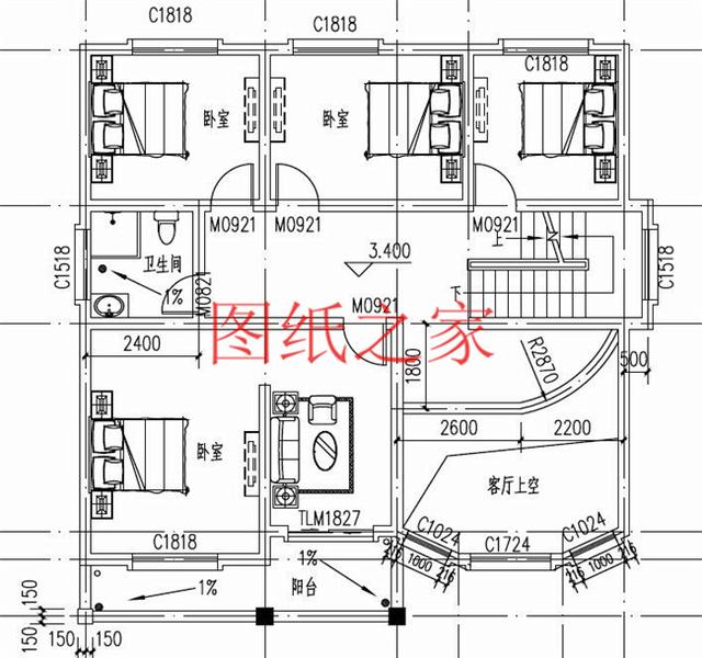 實用型三層別墅設計圖，130平造價只要三十萬，值得建造。