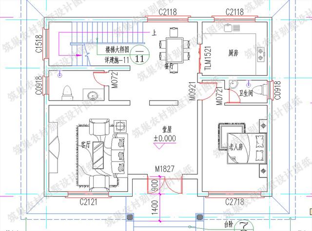 5款二三層別墅設計圖，占地小，造價20萬左右。