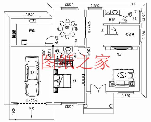 大戶型二層別墅設計圖，經濟實惠、簡單大氣，適合大家族居住。