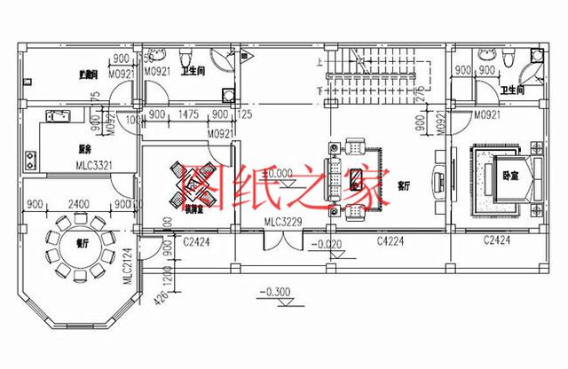 大戶型二層別墅設計圖，經濟實惠、簡單大氣，適合大家族居住。