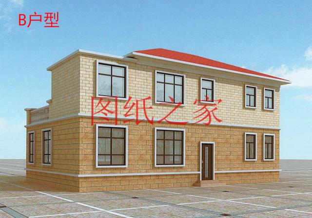 大戶型二層別墅設計圖，經濟實惠、簡單大氣，適合大家族居住。