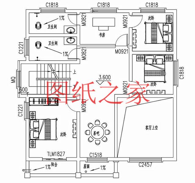 漂亮實用的農村三層別墅設計圖，130平7個臥室。