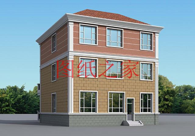 漂亮實用的農村三層別墅設計圖，130平7個臥室。