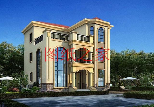 漂亮實用的農村三層別墅設計圖，130平7個臥室。