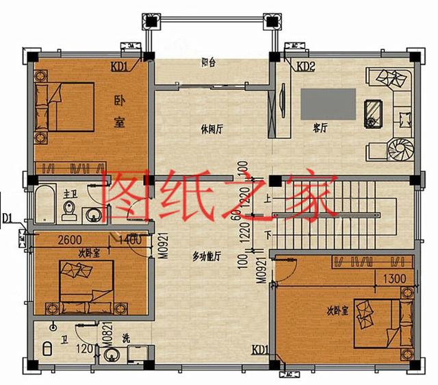 適合農村建房的三層別墅設計圖，占地140平造價35萬左右。