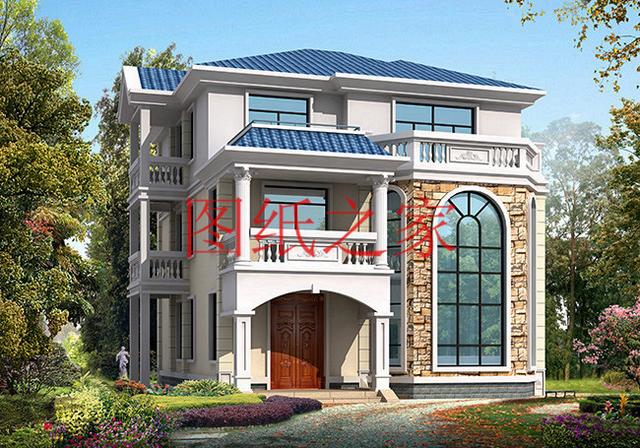 適合農村建房的三層別墅設計圖，占地140平造價35萬左右。