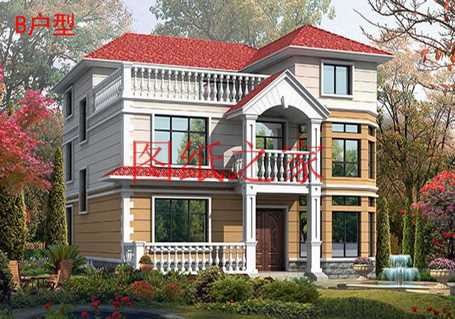 適合農村建房的三層別墅設計圖，占地140平造價35萬左右。