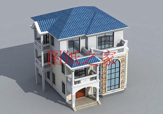 適合農村建房的三層別墅設計圖，占地140平造價35萬左右。