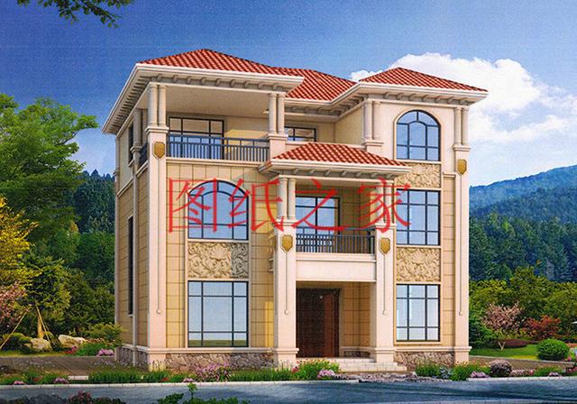 適合農村建房的三層別墅設計圖，占地140平造價35萬左右。