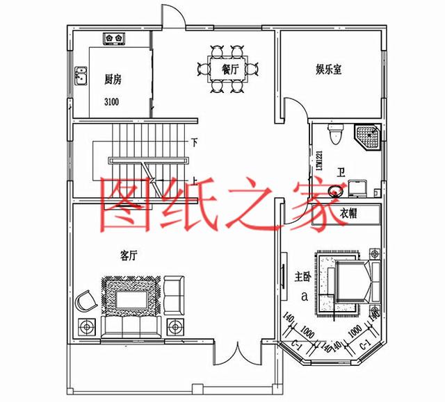 適合農村建房的三層別墅設計圖，占地140平造價35萬左右。