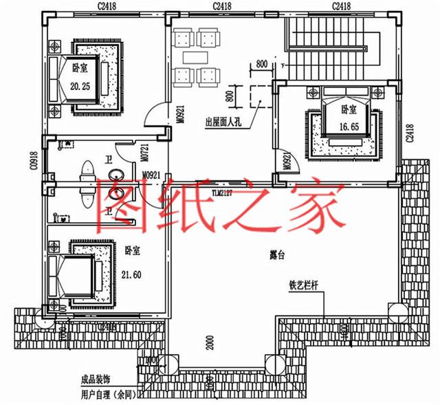適合農村建房的三層別墅設計圖，占地140平造價35萬左右。